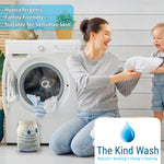 oman loading washing machine using The Kind Wash natural soap nuts