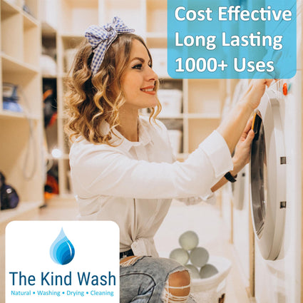 Cost effective long lasting wool dryer balls — over 1000 uses per pack