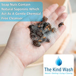 Soap nuts containing natural saponin — gentle chemical-free laundry cleanser