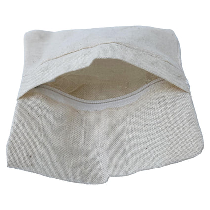 Open reusable cotton drawstring wash bag for soap nuts