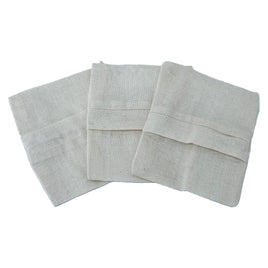 Pack of 10 reusable natural cotton wash bags for soap nuts