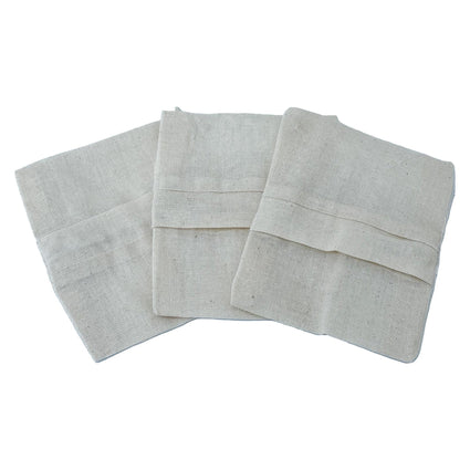 Pack of 10 reusable natural cotton wash bags for soap nuts