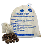 The Kind Wash natural soap nuts drawstring bag with label